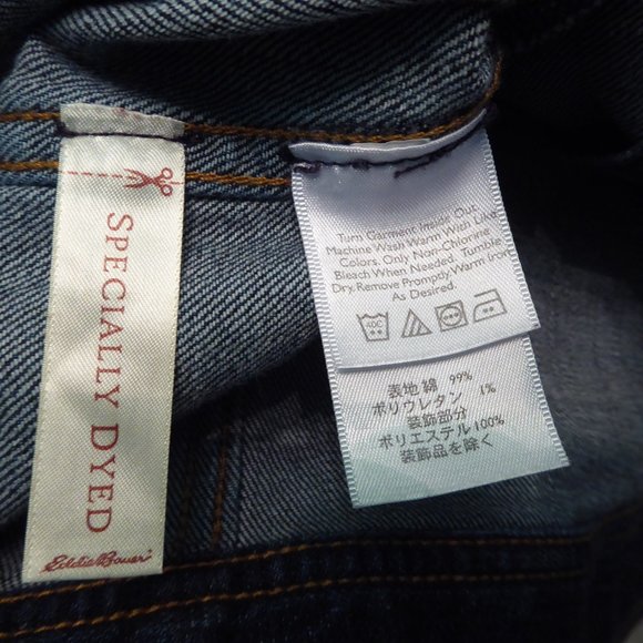 Womens Stretch Denim Floral Embroidered Jean Jacket - Picture 7 of 10